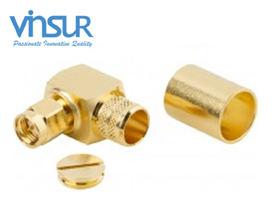 11512017 -- RF CONNECTOR - 50OHM, SMA MALE, RIGHT ANGLE, CRIMP TYPE, LMR-400 CABLE